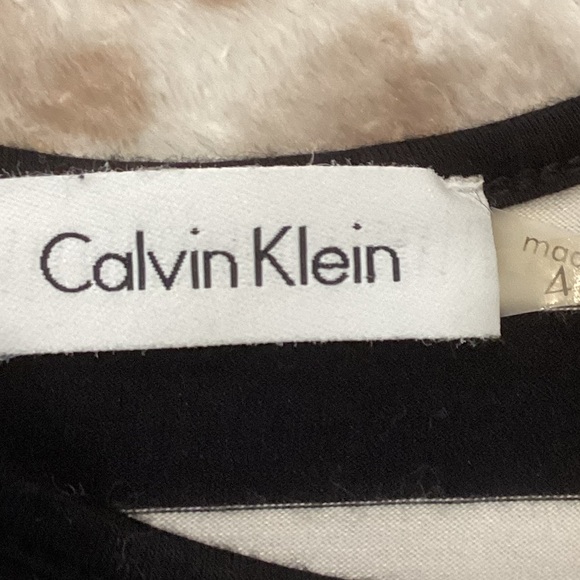 Calvin Klein Black and White Striped Stretch Jersey Maxi Dress, Size 4 - Picture 8 of 13
